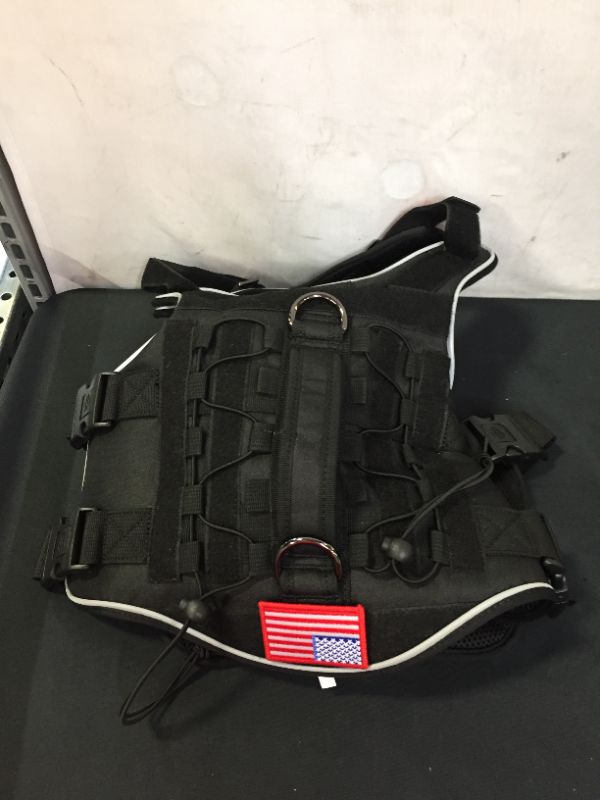 Photo 2 of Manificent Tactical Dog Harness Full Body for Medium Large Dogs, Reflective No Pull Service Dog Vest with Handle American Flag Patch, Military Dog Vest - for Training Hiking Hunting Working Harness
