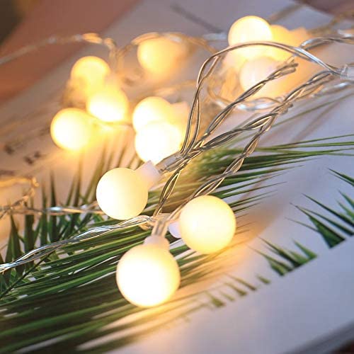 Photo 1 of 33 FT 100 LED Globe Ball String Lights, Fairy String Lights Plug in, 8 Modes with Remote, Decor for Indoor Outdoor Party Wedding Christmas Tree Garden, Warm White

