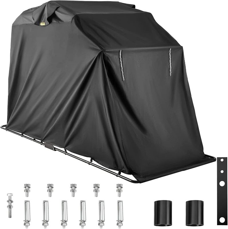 Photo 1 of Mophorn Motorcycle Shelter Shed Strong Frame Motorbike Garage Waterproof 106.3"x 41.3"x 61" Motorbike Cover Tent Scooter Shelter 120055 Hoods for Vehicles
