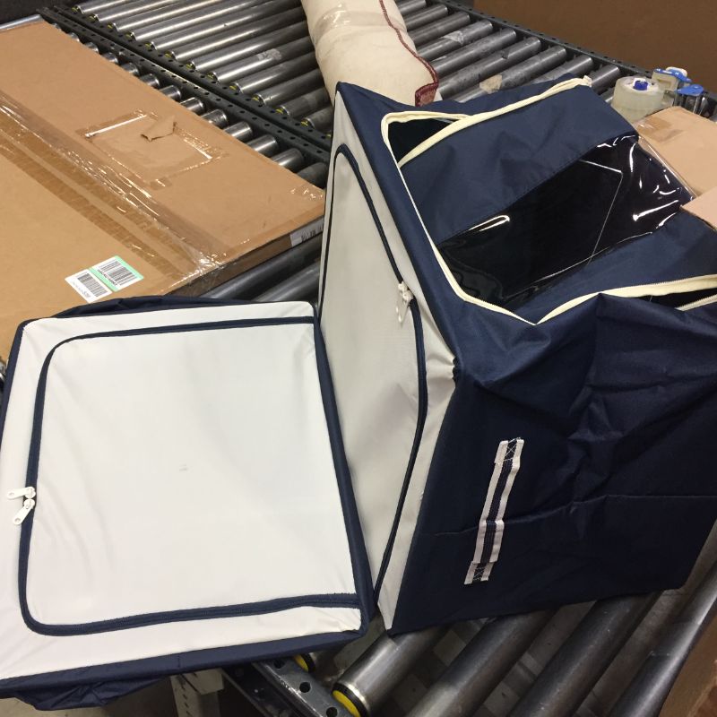 Photo 1 of 2 Pack Navy Blue Foldable Storage Bins
Size: 20"x12"