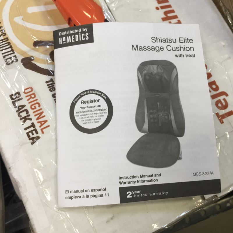 Photo 4 of HoMedics, Shiatsu Elite Pro Massage Cushion With Heat | Full Back Kneading Shiatsu or Rolling Massage | Optional Heat & Height Adjustment | Programmed Controller & Integrated Strapping System
