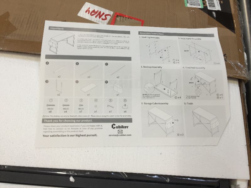 Photo 6 of Cubiker Computer Desk 32 inch Home Office Writing Study Desk, Modern Simple Style Laptop Table with Storage Bag, Natural
