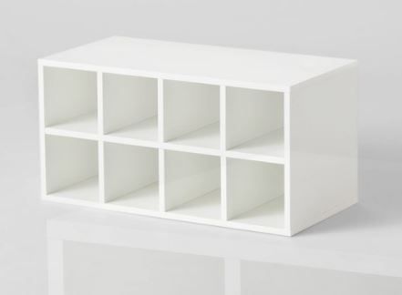 Photo 1 of 8 Cubby Shoe Organizer White - Brightroom™

