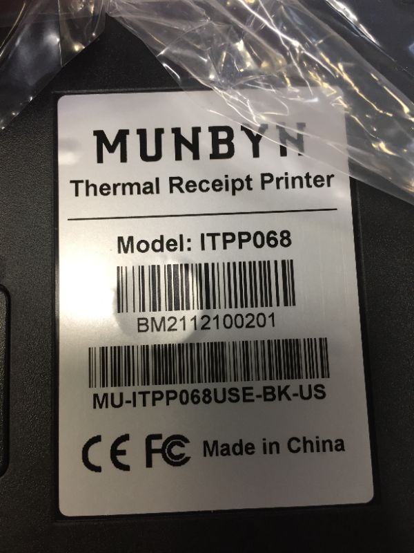 Photo 5 of MUNBYN Receipt Printer P068, 3 1/8" 80mm Direct Thermal Printer, POS Printer with Auto Cutter - Receipt Printer with USB Serial Ethernet Windows Driver ESC/POS Support Cash Drawer
