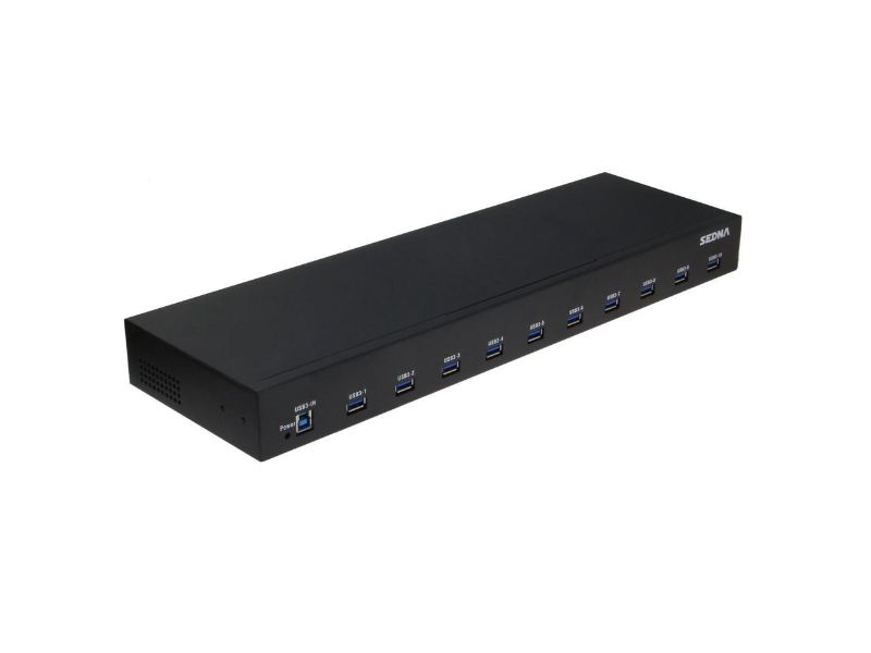 Photo 1 of SEDNA - 10 Port USB 3.1 Gen I Hub (5Gbps) - 19 Inch 1U Rack Mount
