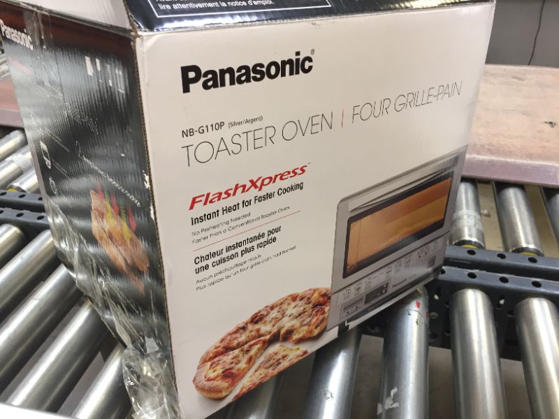 Photo 2 of Panasonic Toaster Oven FlashXpress with Double Infrared Heating and Removable 9-Inch Inner Baking Tray, 12 x 13 x 10.25, Silver
