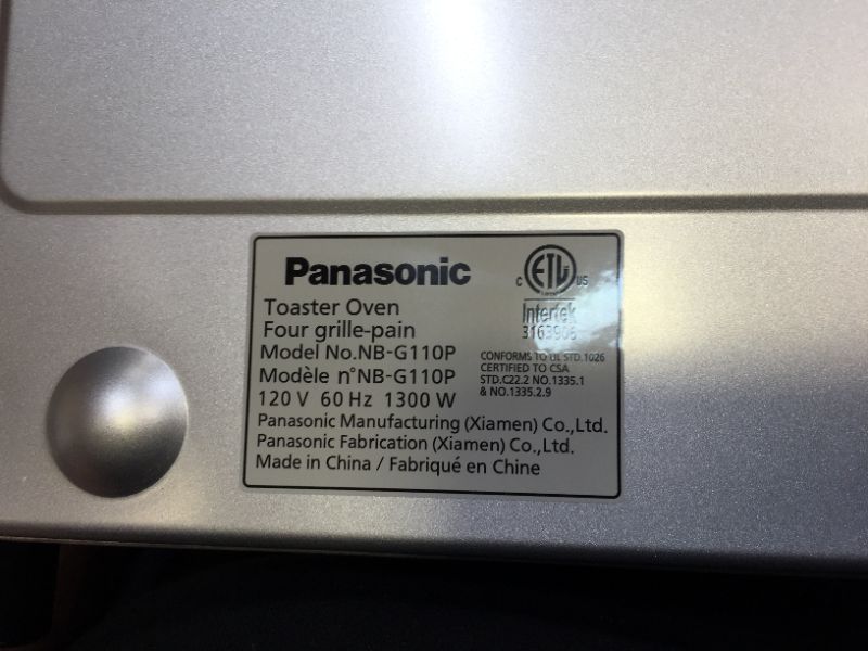 Photo 6 of Panasonic Toaster Oven FlashXpress with Double Infrared Heating and Removable 9-Inch Inner Baking Tray, 12 x 13 x 10.25, Silver
