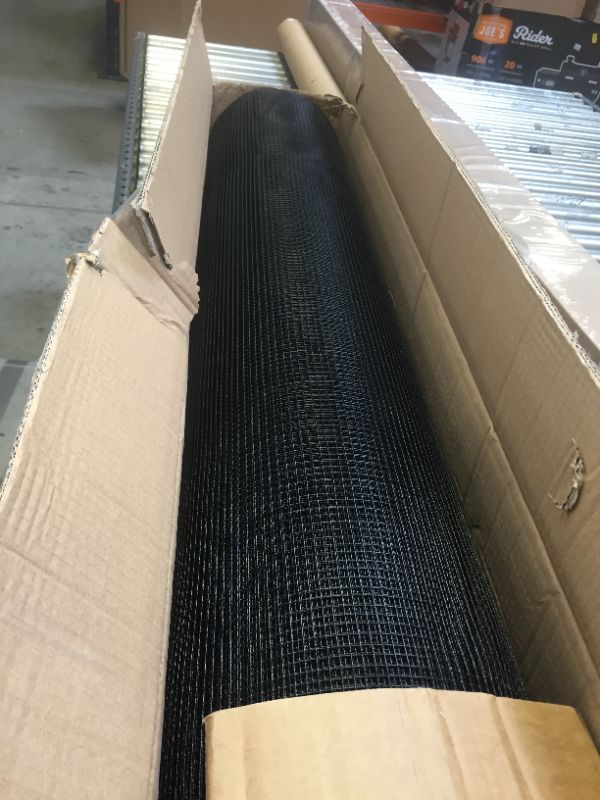 Photo 2 of 100' 1/4 inch mesh black vinyl coated fence 
