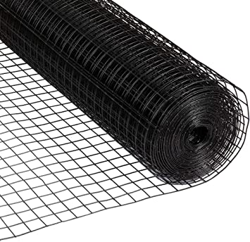 Photo 1 of 100' 1/4 inch mesh black vinyl coated fence 