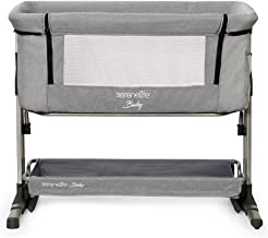 Photo 1 of Baby Bassinet Bedside Sleeper Easy Folding Portable Crib for Newborn 3 in 1 Bedside Bassinet Crib for Safe co Sleeping with Storage Basket Adjustable Height and Wheels Travel Bag Included (Gray)
