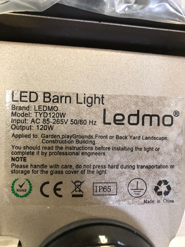 Photo 6 of LEDMO 120W LED Barn Lights Adjustable Angle with Monuting Arm 18000lm Dusk to Dawn LED Outdoor Security Lights with Photocell Area Lighting 5000K LED Yard Lights Brightest Waterproof
