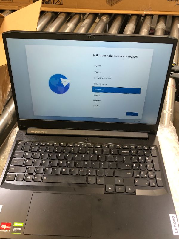 Photo 3 of Sold by parts----Lenovo - 2021 - IdeaPad 3 - Gaming Laptop - AMD Ryzen 5 5600H - 8GB RAM - 256GB Storage - NVIDIA GeForce GTX 1650 - 15.6" FHD Display - Windows 11 Home-----SOLD BY PARTS
