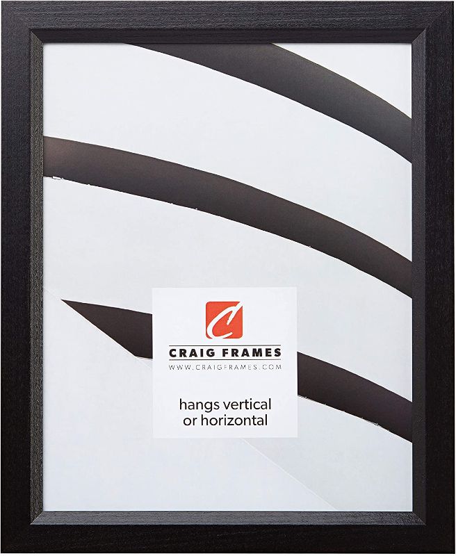 Photo 1 of Craig Frames 7171610BK 7 by 9-Inch Picture Frame, Wood Grain Finish.825-Inch Wide, Solid Black
