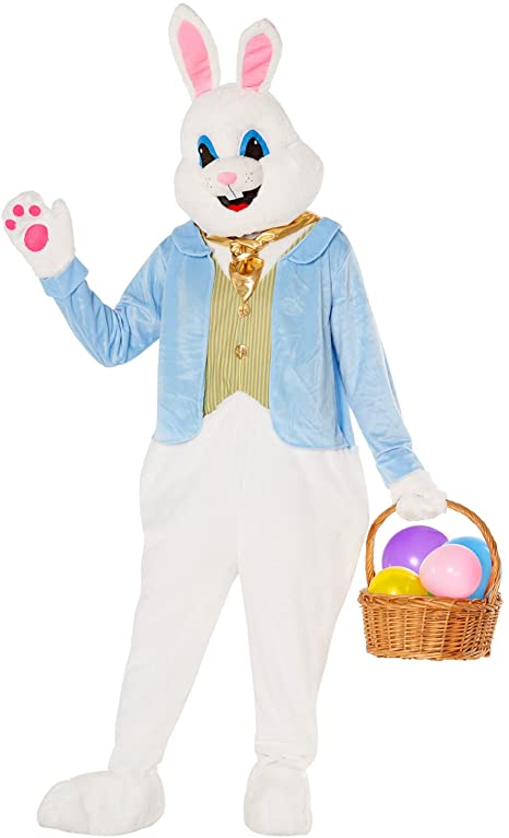 Photo 1 of Morph Costumes Easter Bunny Costume Adult Deluxe Bunny Rabbit Mascot Outfit for Adults Men sz XL 