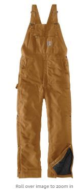 Photo 1 of Carhartt Men's Loose Fit Firm Duck Insulated Bib Overall (Big & Tall)
