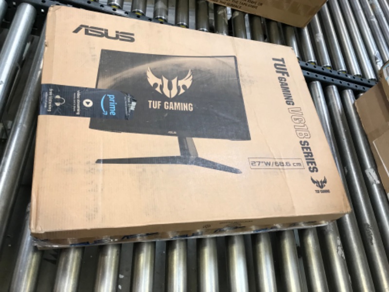 Photo 2 of ASUS TUF Gaming 27" 1440P HDR Curved Monitor (VG27WQ1B) - QHD (2560 x 1440), 165Hz (Supports 144Hz), 1ms, Extreme Low Motion Blur, Speaker, FreeSync Premium, VESA Mountable, DisplayPort, HDMI , BLACK
