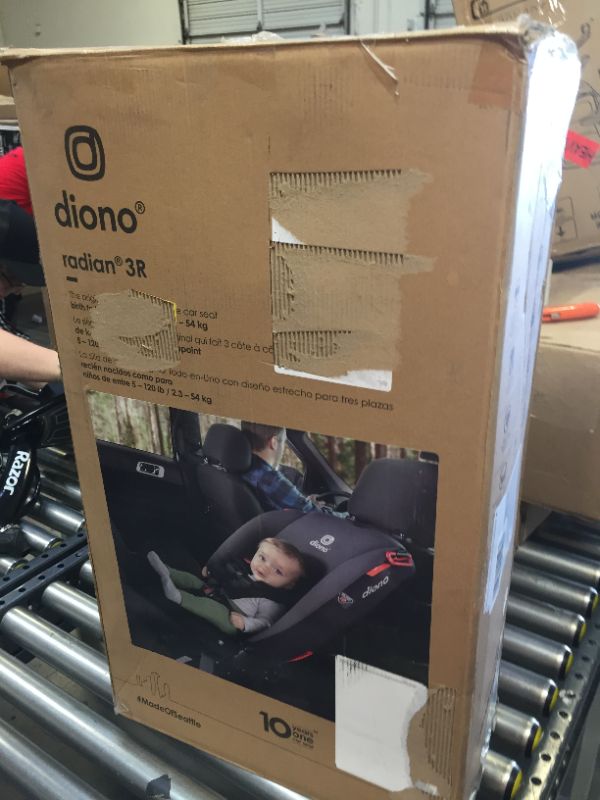 Photo 2 of Diono Radian 3R, 3-in-1 Convertible Car Seat, Rear Facing & Forward Facing, 10 Years 1 Car Seat, Slim Fit 3 Across, Jet Black
