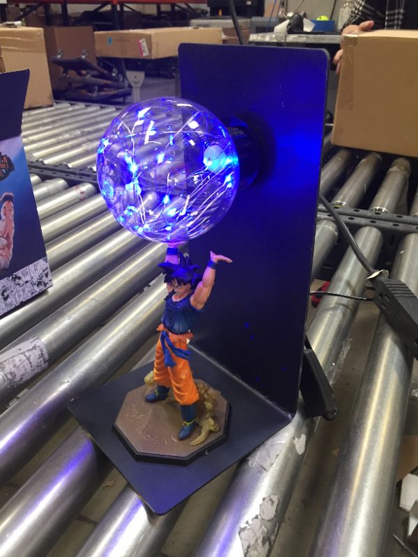 Photo 2 of 14in LED Lamp Dragon Ball Z Goku Son Gokou Genki Dama Spirit Bomb Action Figure
