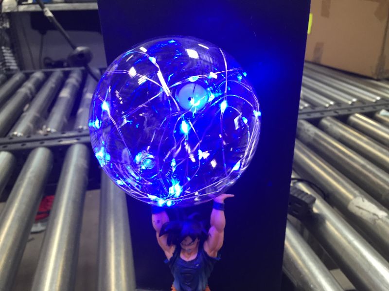 Photo 3 of 14in LED Lamp Dragon Ball Z Goku Son Gokou Genki Dama Spirit Bomb Action Figure
