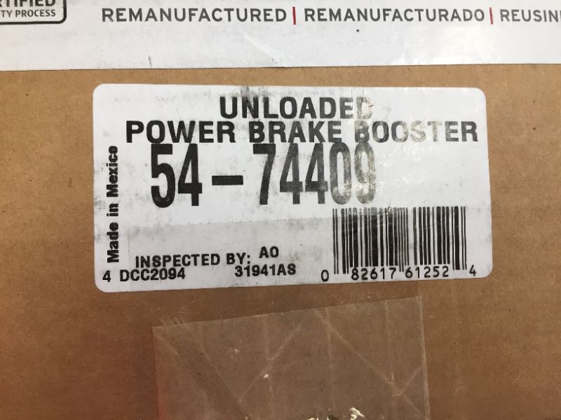 Photo 2 of A1 Cardone 54-74409 Remanufactured Vacuum Power Brake Booster without Master Cylinder
