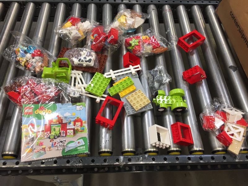 Photo 3 of LEGO DUPLO Town Barn, Tractor & Farm Animal Care 10952 Playset (97 Pieces)---SOME PARTS SEEM TO HAVE NO BAG BUT LOOK NEW----OPEN BOX---BOX HAS DAMAGE---