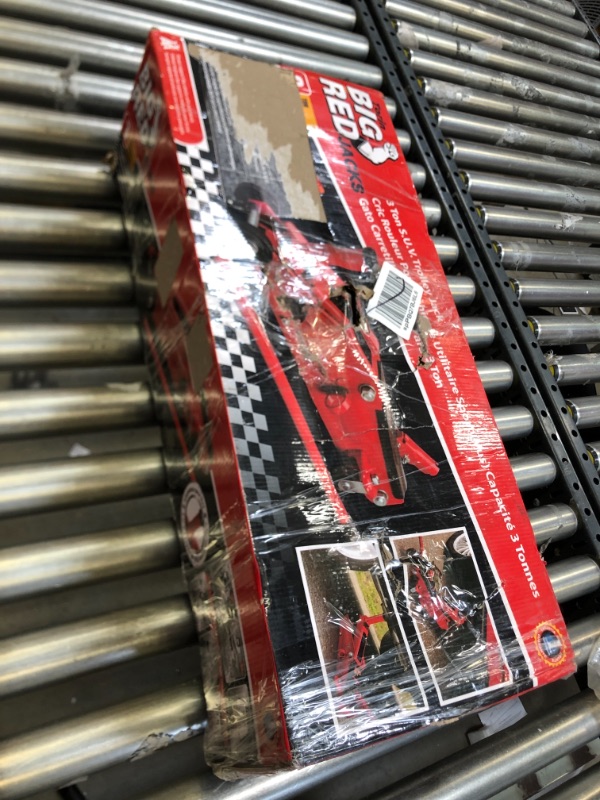 Photo 4 of BIG RED T83006 Torin Hydraulic Trolley Service/Floor Jack with Extra Saddle (Fits: SUVs and Extended Height Trucks): 3 Ton (6,000 lb) Capacity, Red
