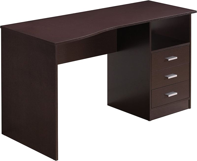 Photo 1 of Techni Mobili Classic Computer Desk with Multiple Drawers, 29.5" x 23.6" x 51.2", Wenge
