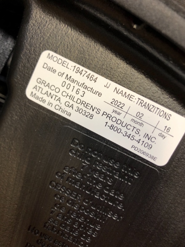 Photo 4 of Graco Tranzitions 3 in 1 Harness Booster Seat, Proof
