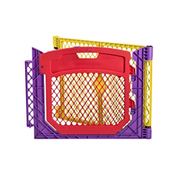 Photo 1 of Toddleroo by North States Superyard Colorplay Ultimate 2 Panel Extension, Made in USA: Increases play space up to 34.4 sq. ft. (Adds 64", Multicolor)
