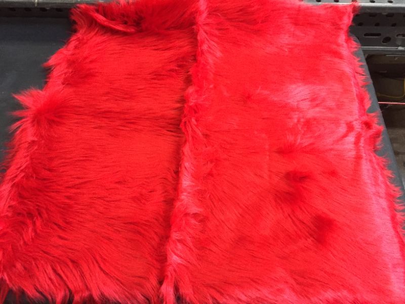 Photo 1 of FAUX FUR SHAGGY RUG SIZE 23" x 23"