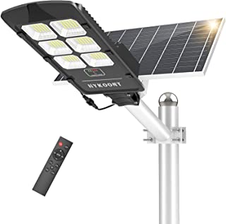 Photo 1 of Solar Street Light, 600W Solar Street Lights Outdoor Dusk to Dawn Motion Sensor IP66 Waterproof 6500K Super Bright Solar Powered Lighting for Parking Lot, Garage, Street