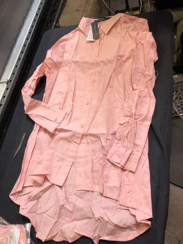 Photo 1 of WOMENS LONG SHIRT TOP/DRESS CLOTHING TIEM PINK MEDIUM