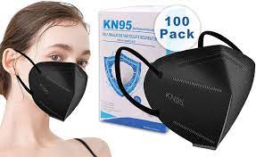 Photo 1 of 100 Pack Face Mask, 5-Ply Breathable Cup Dust Safety Disposable Masks, Filter Efficiency?95% with Elastic Ear Loop for Men Women (Black, Adults)
