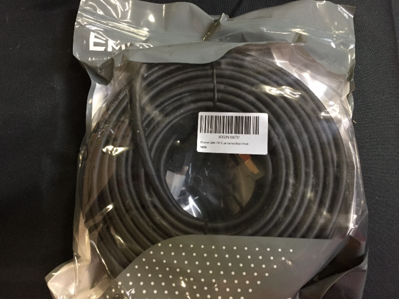 Photo 2 of Empanar Cat8 Ethernet Cable 100 ft Black Shielded 26AWG Long Ethernet Cord High Speed Patch RJ45 Cat 8 Internet Cable 40Gbps 2000Mhz Lastest Gigabit LAN Cables for Router Gaming Modem PS5 Xbox
