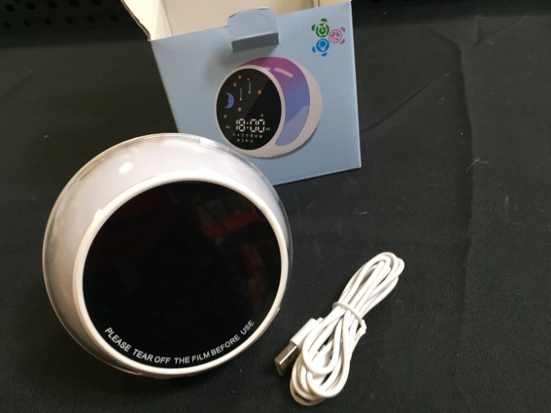 Photo 2 of Alarm Clock Touch Night Light .DIY Recording Alarm Clock Ringtones, Sleep Sound Machine, Wake Up Light Alarm Clock and Sleep Trainer for Children, Bluetooth Speaker.
