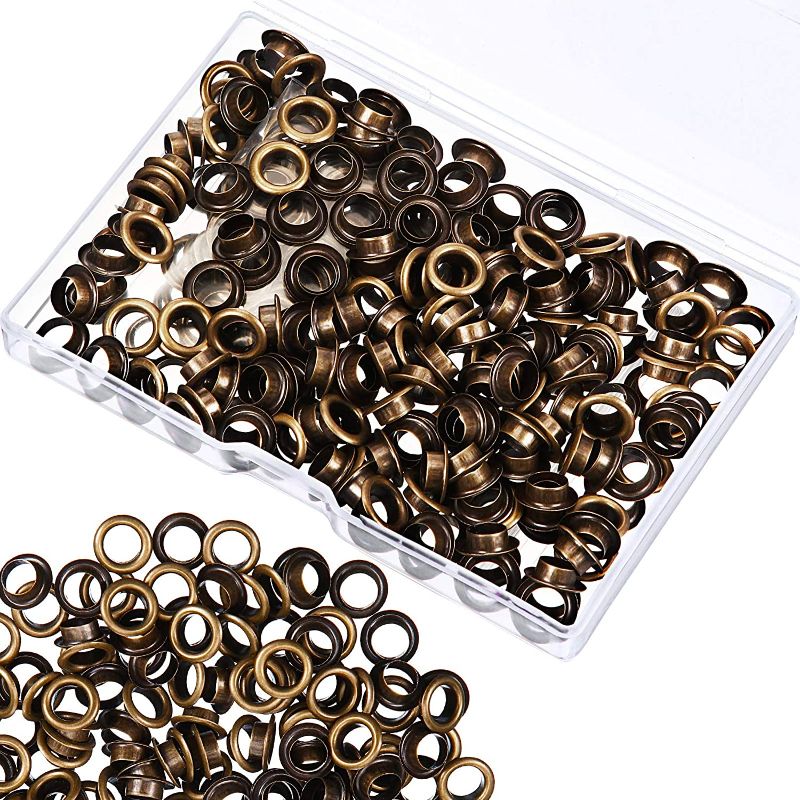 Photo 1 of 200 Pieces Metal Grommets Eyelets Self Backing with Flat Washer for Bead Clothes Leather Canvas Cores DIY Craft (12.7 mm, Bronze)
5 PACK