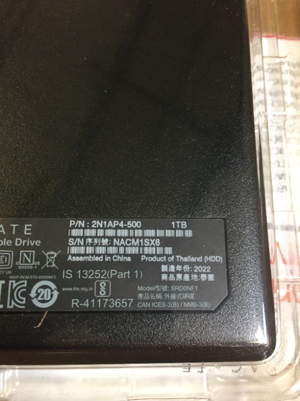 Photo 3 of Seagate Portable 1TB External Hard Drive HDD – USB 3.0 for PC, Mac, PlayStation, & Xbox,(STGX1000400) , Black