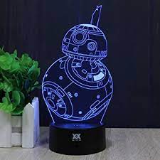 Photo 1 of 3D Lamp Fuwa Force Awaken Bb-8 Night Light 7 Color Change Best Gift Night Light LED Desk Table Lighting Home Decoration Toys Designed by HUI YUAN
