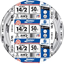 Photo 1 of Southwire 28827422 50' 14/2 with Ground Romex Brand SIMpull Residential Indoor Electrical Wire Type NM-B, White
