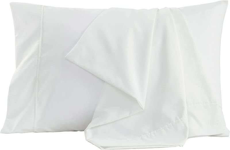 Photo 1 of Bonlino High Density Brushed Microfiber Pillowcases 2 Pack - Queen Size 20" × 30" - Moisture Wicking Cozy Envelope Closure Pillow Case - Off White
