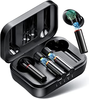 Photo 1 of Wireless Earbuds Bluetooth, Magnetic Replaceable Battery 100H Playtime Continuous Use, HiFi Stereo Noise Cancelling Volume Control for Android/Sumsung/Apple iPhone (Black Earbuds+ Black Battery*2) (FACTORY SEALED)
