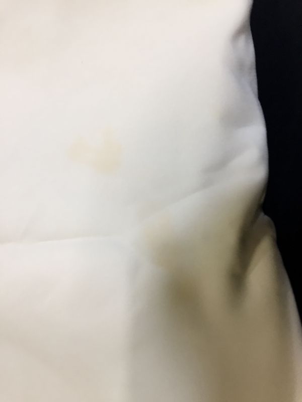 Photo 1 of 90" x 156" WHITE COVERS (STAINS ON ITEM)