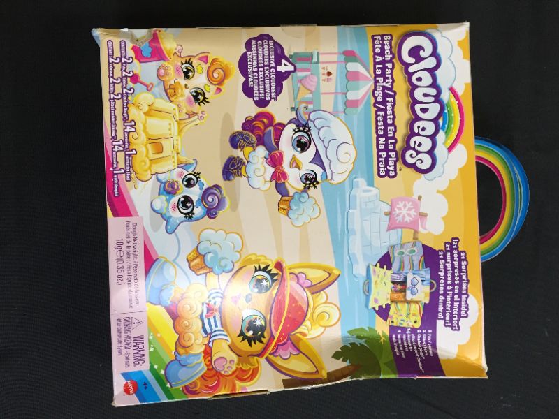 Photo 2 of Cloudees Collectible Pets Beach Ice Cream Party Set, Interactive Cloud-Themed Toys With Moldable Dough, Surprise Hidden Figures and Accessories, For Kids 4 and Older (MINOR DAMAGE TO BOX)