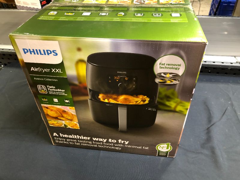 Photo 9 of Philips Premium Airfryer XXL with Fat Removal Technology, 3lb/7qt, Black, HD9650/96
