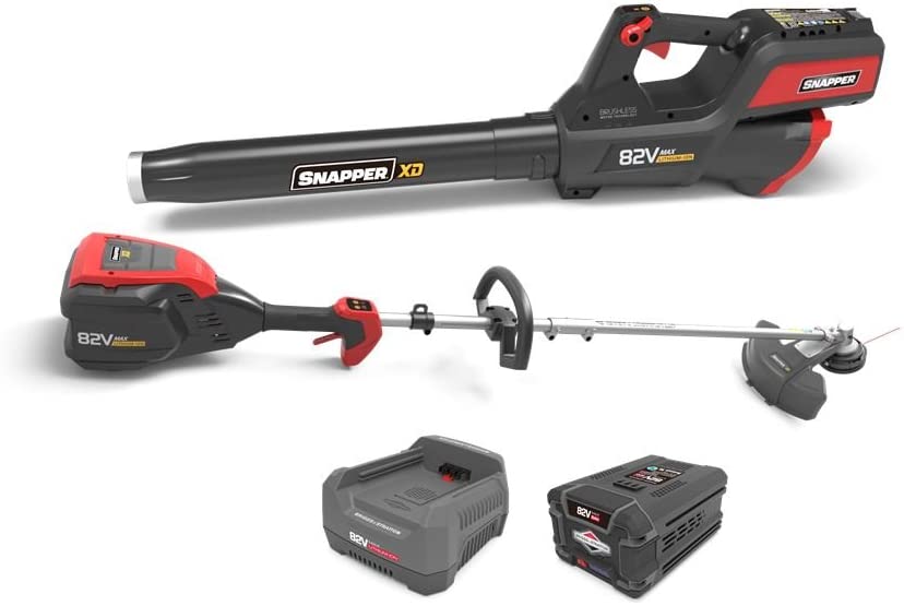 Photo 1 of --Sold for PARTS ONLY----Snapper XD 82V MAX Cordless Electric Clean Up Bundle with String Trimmer, Leaf Blower, (1) 2.0 Battery and (1) Rapid Charger (DEFECTIVE BATTERY-- DEAD BATTERY)
