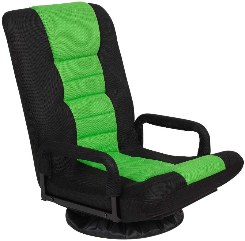 Photo 1 of ORISTUS Swivel Gaming Floor Chair with Arms Back Support Adjustable Floor Sofa for Adults Teens Lazy Sofa Lounger Video Game Chair FACTORY SEALED
