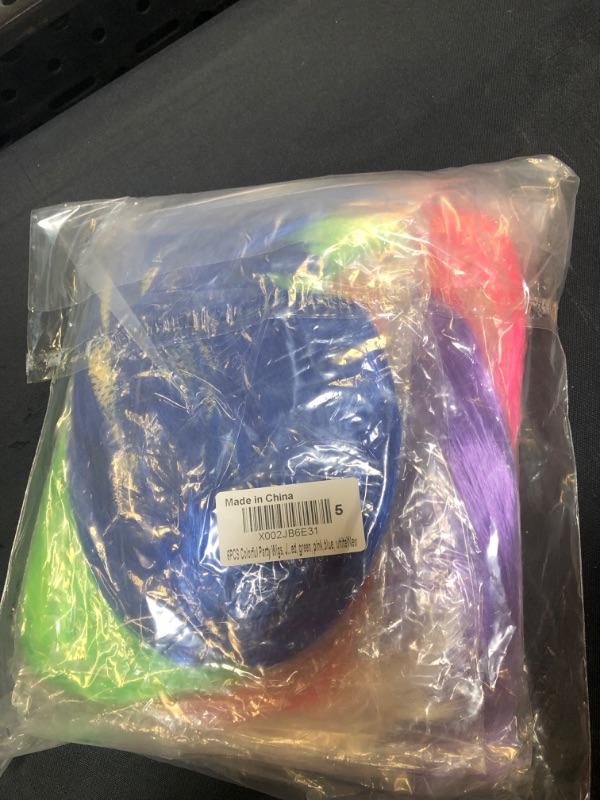 Photo 1 of 6PCS COLORFUL PARTY WIGS SHORT BOB HAIR WIGS NEON COLOR COSTUME  WIGS 
