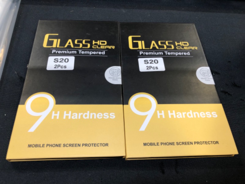 Photo 2 of 2 PACKS [2+1 Pack] Galaxy S20 Screen Protector Include 2 Pack Tempered Glass Screen Protector + 1 Pack Tempered Glass Camera Lens Protector, Support Fingerprint, Bubble Free, Ultra Clear for Galaxy S20 5G/6.2 inch