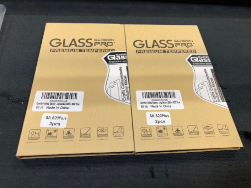 Photo 1 of 2 PACKS Compatible for Samsung Galaxy S20 plus Screen Protector Tempered Glass 2-Pack 9H Screen Protector Tempered Glass Compatible Ultrasonic Fingerprint 3D Curved glass HD Clear Bubble-Free For Samsung Galaxy S20 Plus Screen Protector