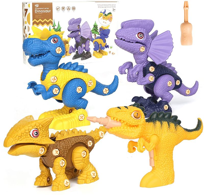 Photo 1 of Jweish Dinosaur Toys for Kids Age 3 4 5 6 7 Years Old Take Apart Dinosaur Toys with Electric Drill Stem Learning Construction Building Toys Christmas Birthday Gifts for Boys Girls
